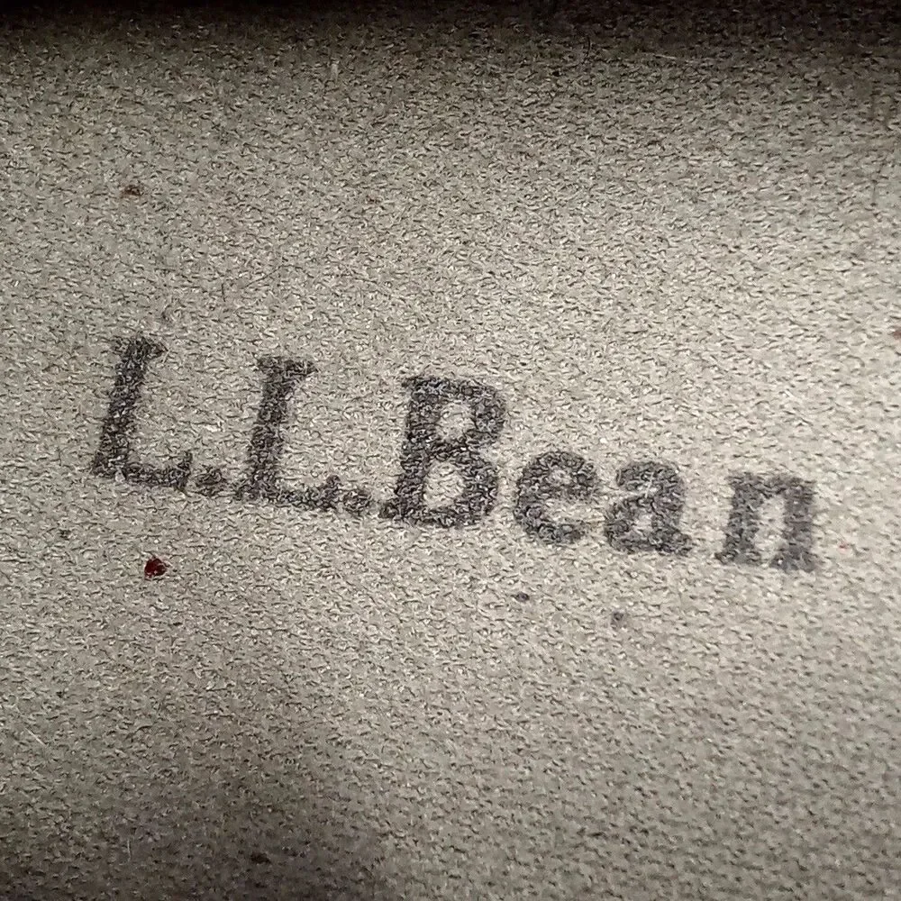 LL Bean Tan Three Eye Lace Up Leather Boat Shoes - Men's Size 8
